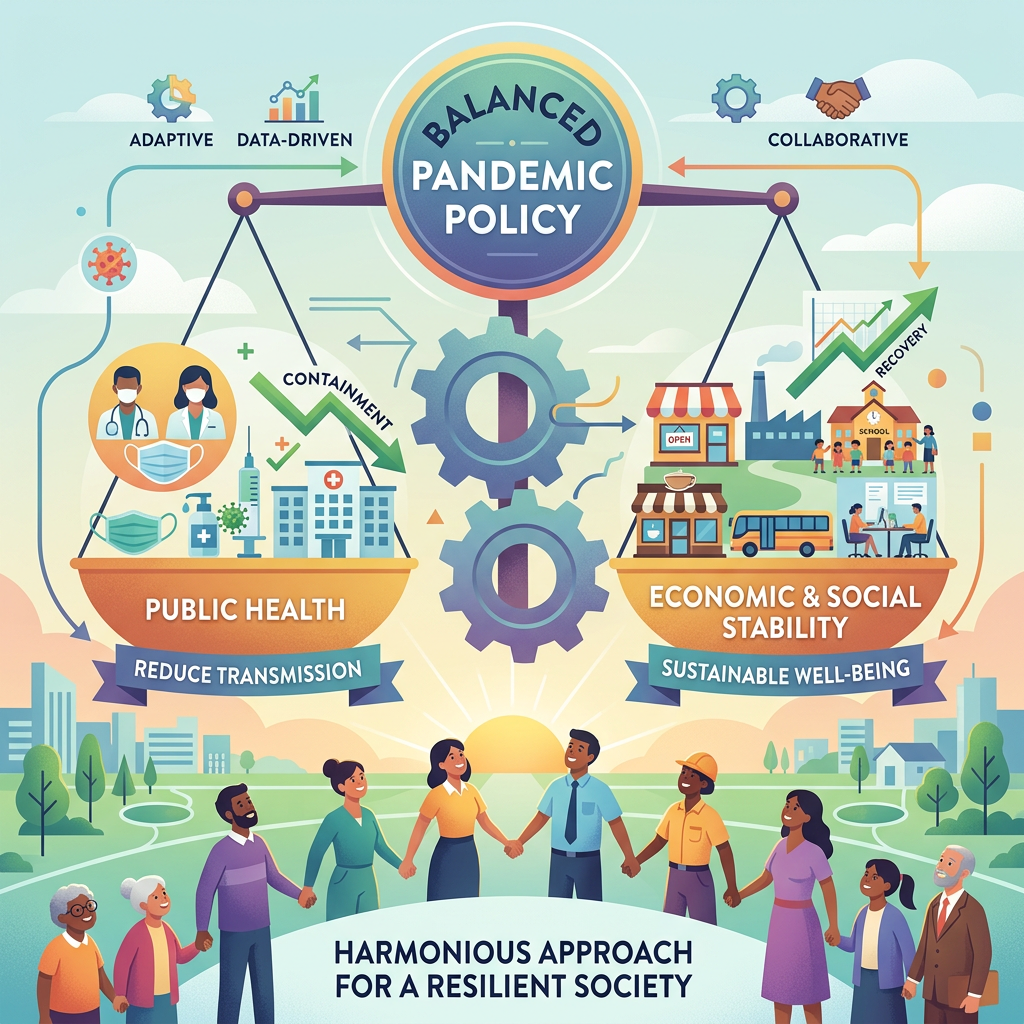 Balanced pandemic policy weighing public health and economic stability for societal resilience